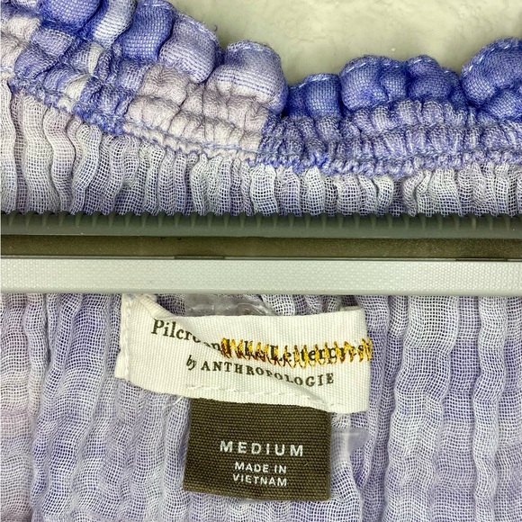 Anthropologie Pilcro Babydoll Periwinkle Blue Top. Size M - Picture 5 of 10